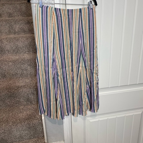 Anthropologie | Maeve Striped Button Freya Midi Skirt - Picture 9 of 10